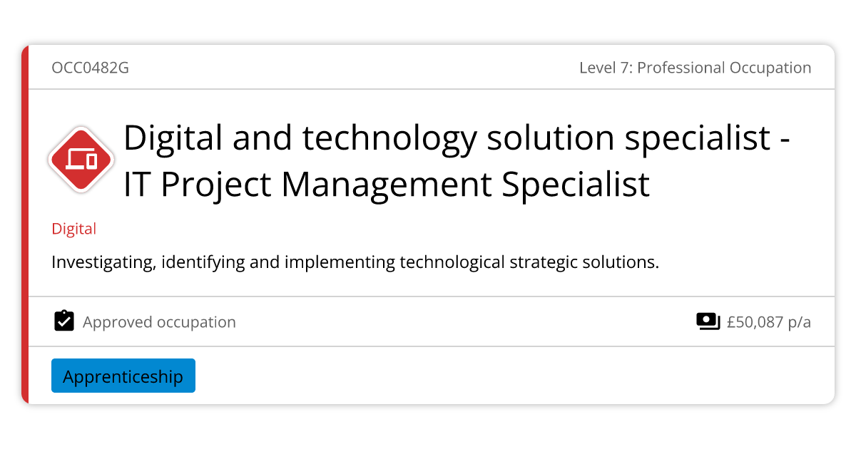 Digital and technology solution specialist - IT Project Management ...