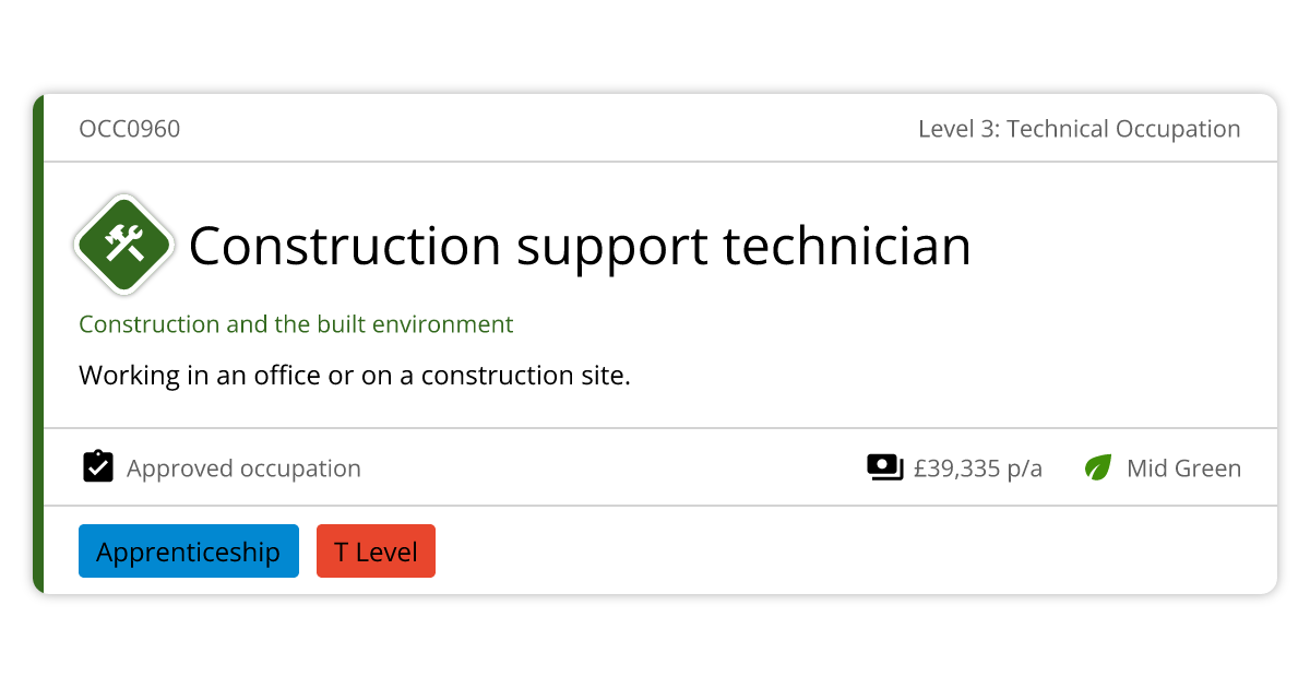 Construction support technician