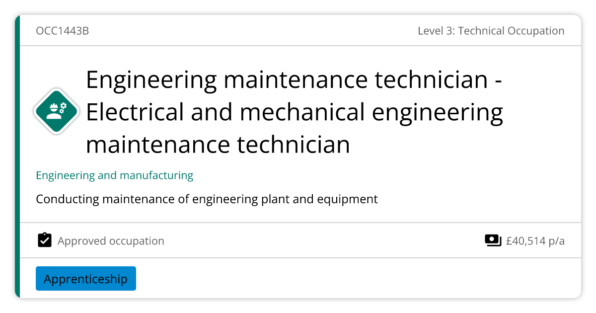 Engineering maintenance technician - Electrical and mechanical ...